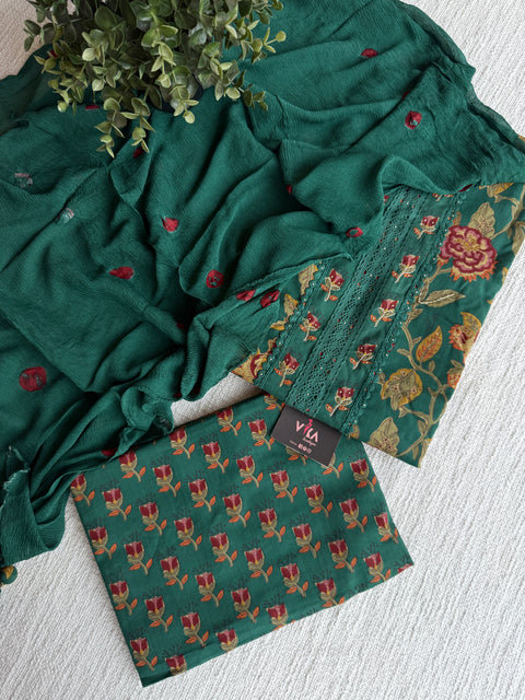 Printed cotton suit material