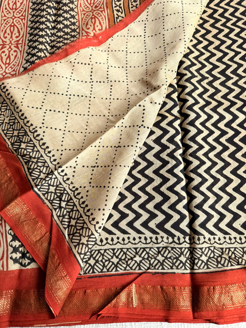 Maheswari border chanderi saree