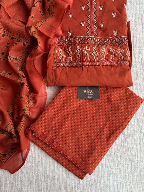 Printed cotton suit material