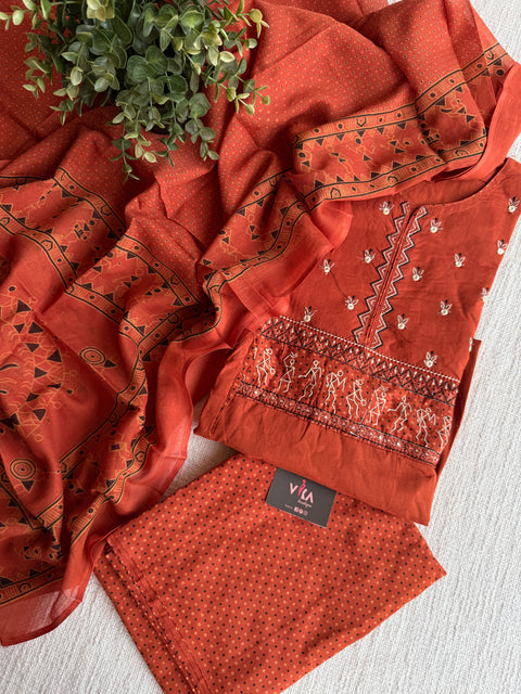 Printed cotton suit material