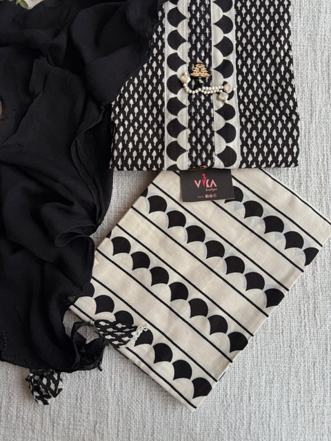 Printed cotton suit material