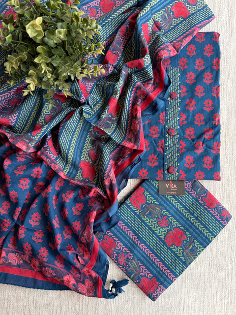 Printed cotton suit material