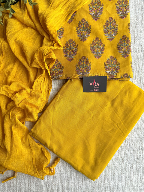 Printed cotton linen suit material