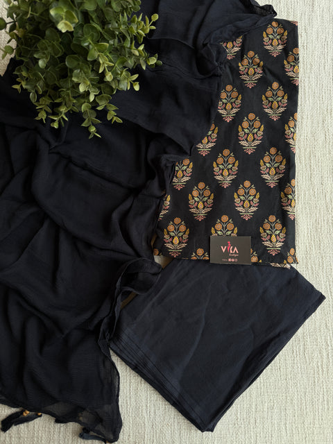 Printed cotton linen suit material