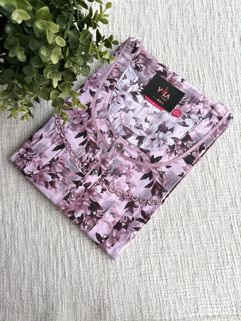 XL size printed cotton nighty