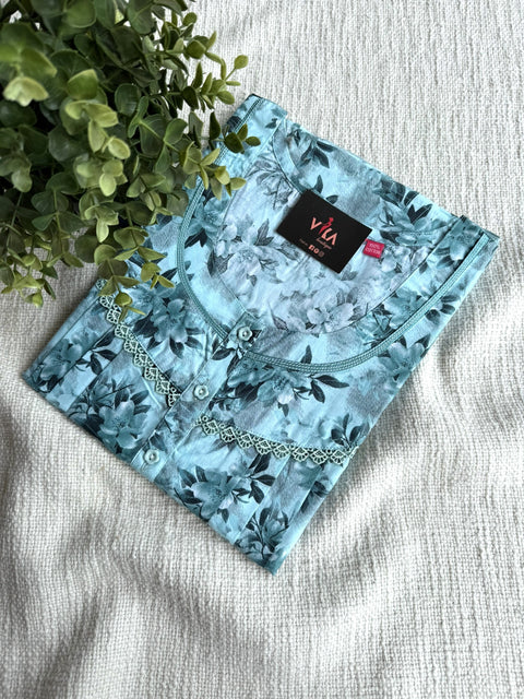 XL size printed cotton nighty