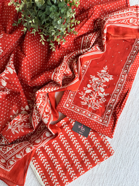 Printed cotton suit material