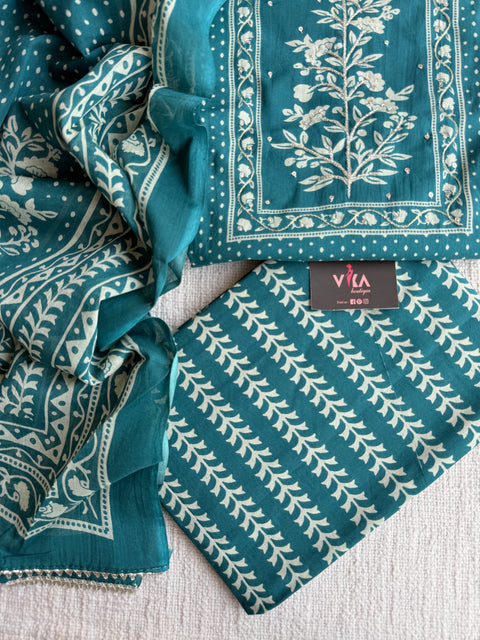 Printed cotton suit material