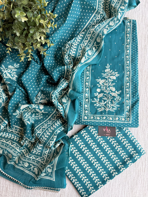 Printed cotton suit material