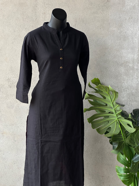 Black cotton ready kurti pant set