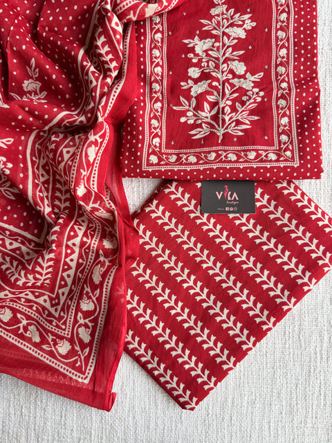 Printed cotton suit material