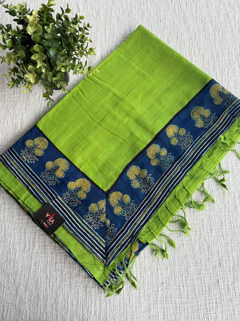 Patch work Mangalgiri Cotton Saree