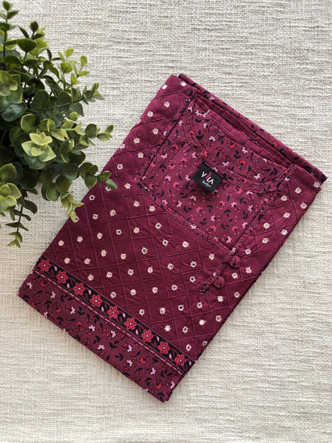 L size Printed Cotton Nighty