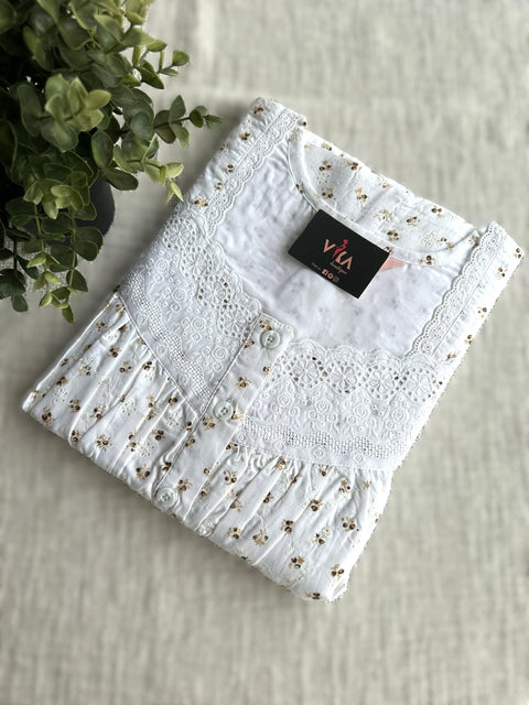 XL size Premium cotton Emb nighty