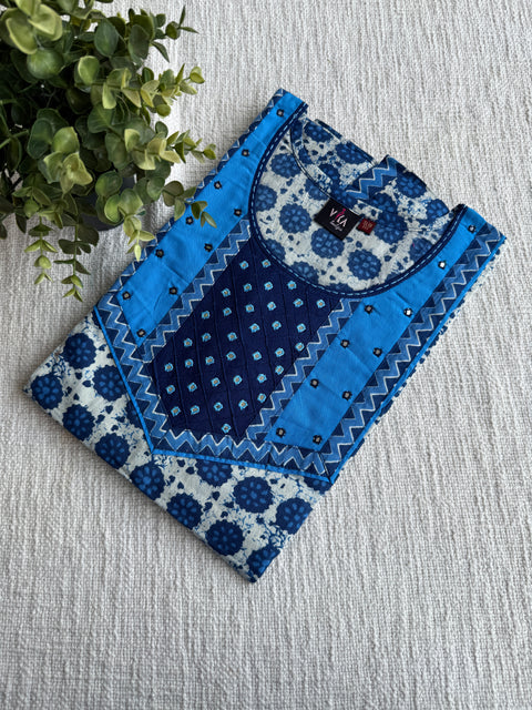 M size slim fit printed cotton nighty