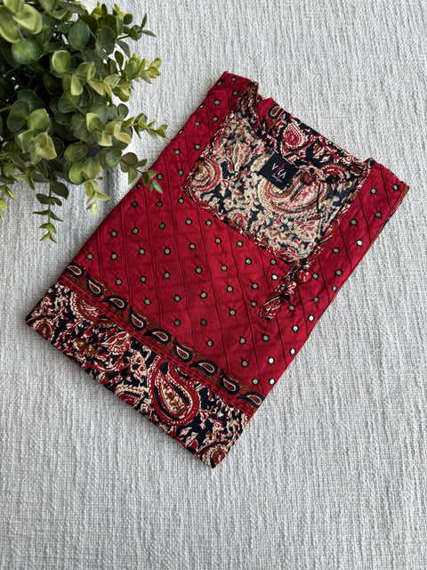 M size slim fit printed cotton nighty