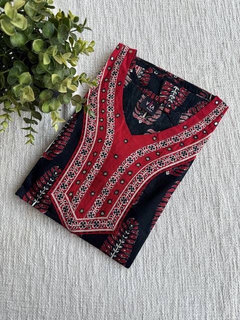 M size slim fit printed cotton nighty