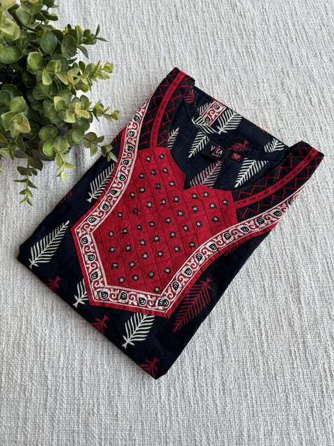 M size slim fit printed cotton nighty