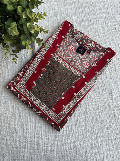 M size slim fit printed cotton nighty