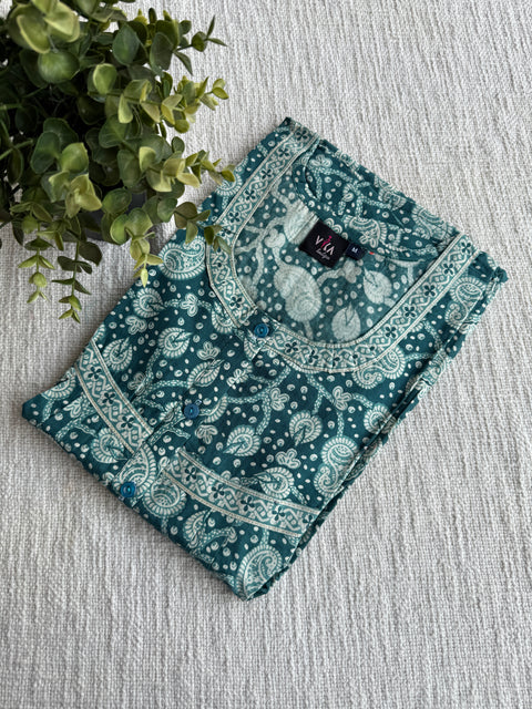 M size printed cotton nighty