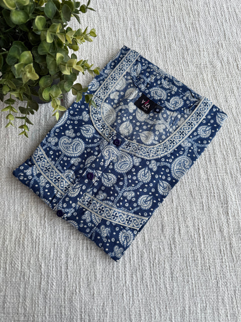 M size printed cotton nighty