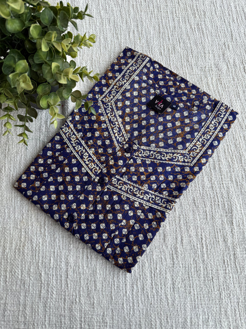 M size printed cotton nighty