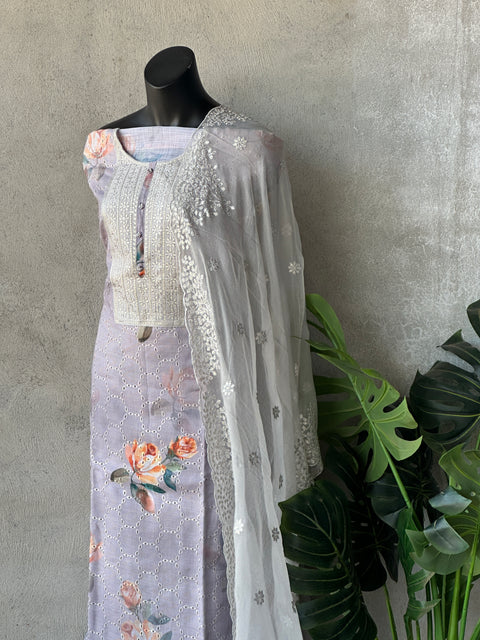 Hakoba Embroidered cotton salwar set