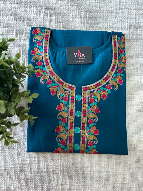 Thread emb Roman silk kurti