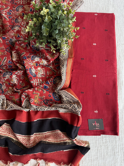 Handloom cotton salwar suit set