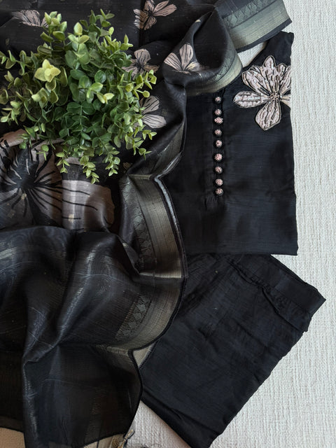 XXL size dola silk ready suit set