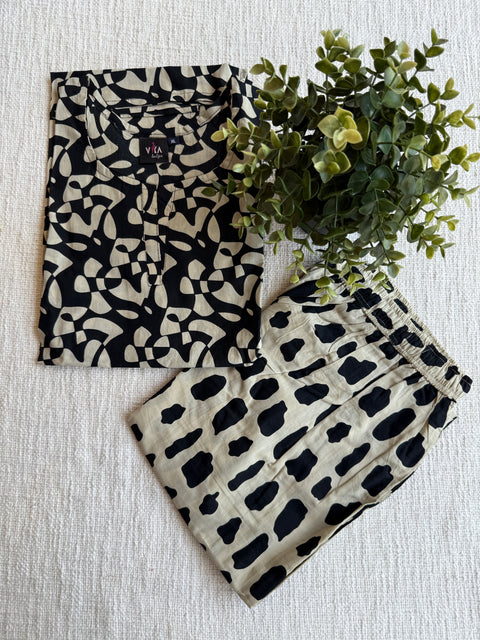 XL size printed Co-ord Night suit