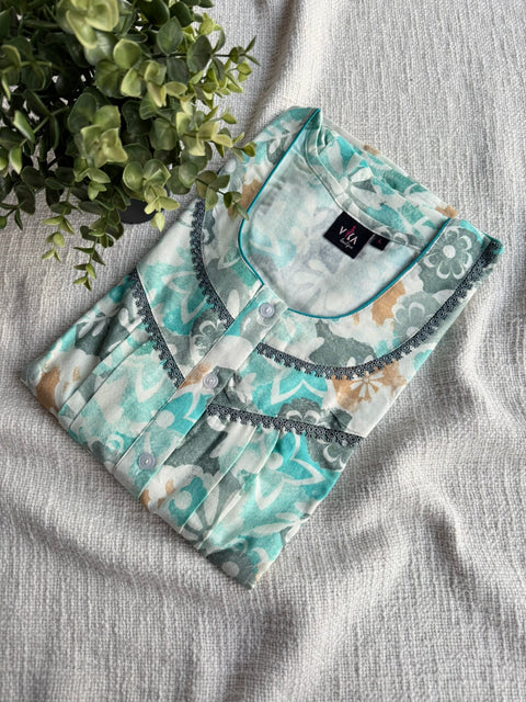 L Size Digital Printed alpine nighty