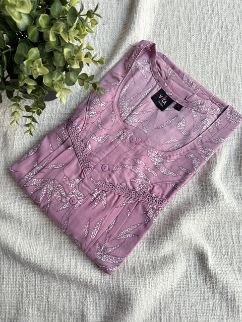 L Size crush cotton nighty