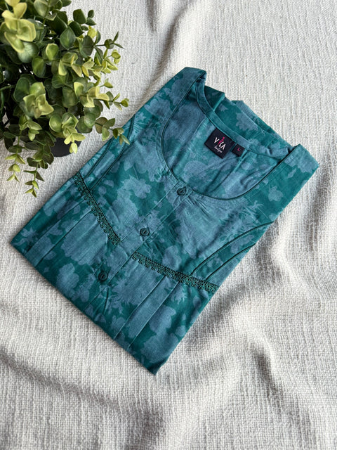 L Size printed poly viscose nighty