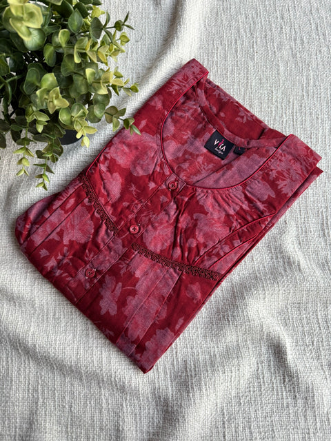 L Size printed poly viscose nighty