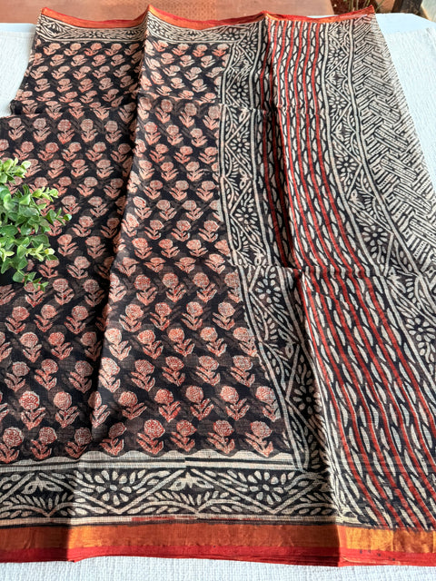 Printed kota cotton saree