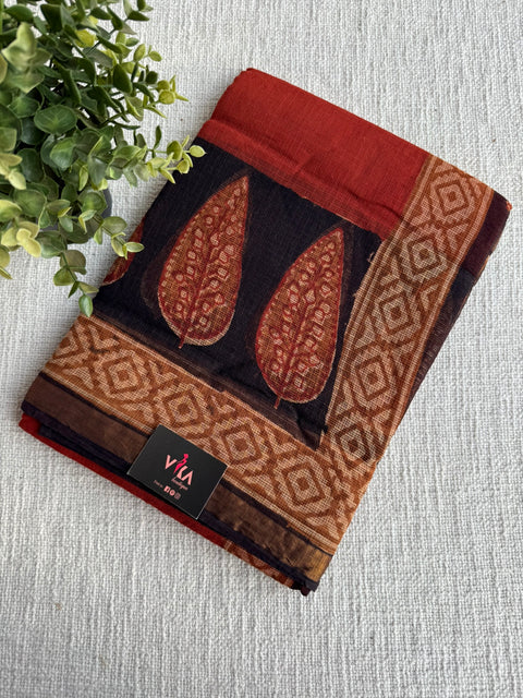 Printed kota cotton saree