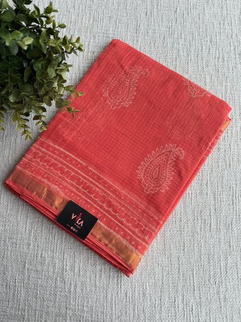 Printed kota cotton saree