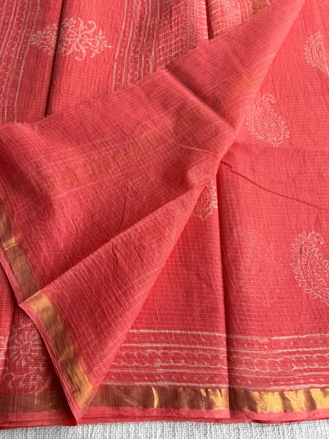 Printed kota cotton saree