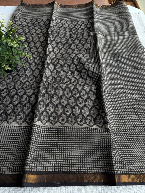 Printed kota cotton saree