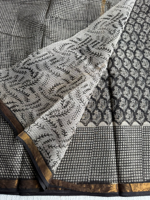 Printed kota cotton saree