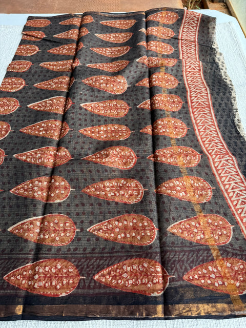 Printed kota cotton saree