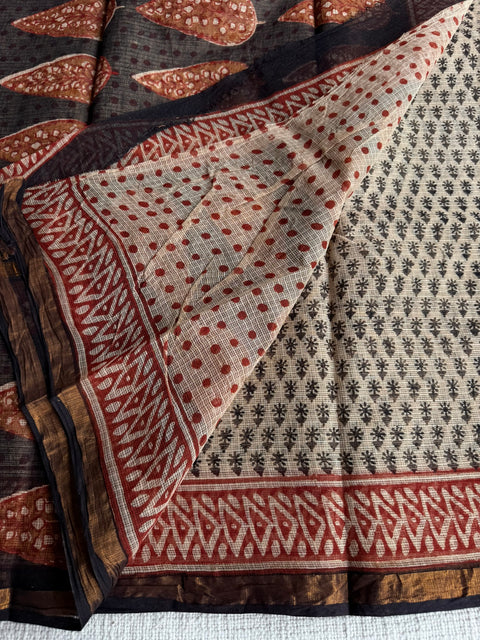 Printed kota cotton saree