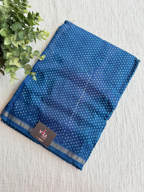 Bagru printed chanderi saree