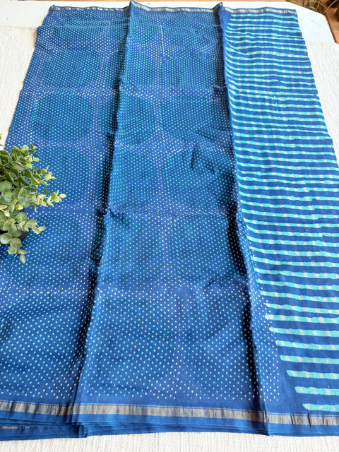 Bagru printed chanderi saree