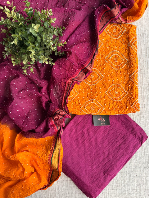 Bandhej cotton salwar material