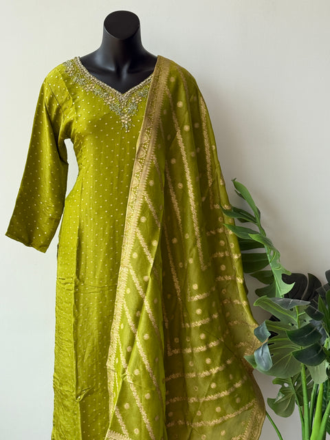 Banaras Tissue kurta pant set