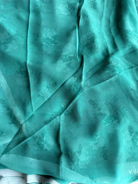 Floral printed georgette saree