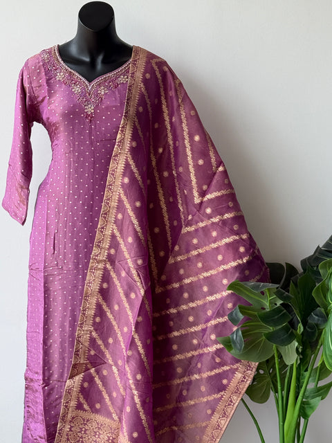 Banaras Tissue kurta pant set