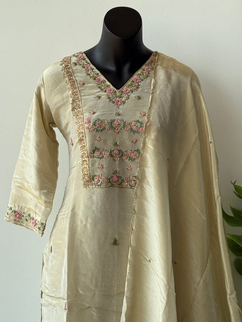Banaras Tissue kurta pant set